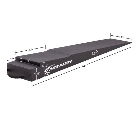 Race Ramps 7in. Trailer Ramp w/ Flap Cut-Out - 5.5 Degree Approach Angle - Racecraft Industries