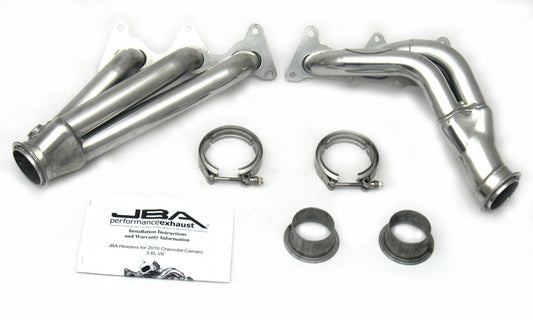 JBA Cat4Ward Headers for 10-11 Camaro 3.6L Silver Ctd. EPA & CARB legal in 50 states.