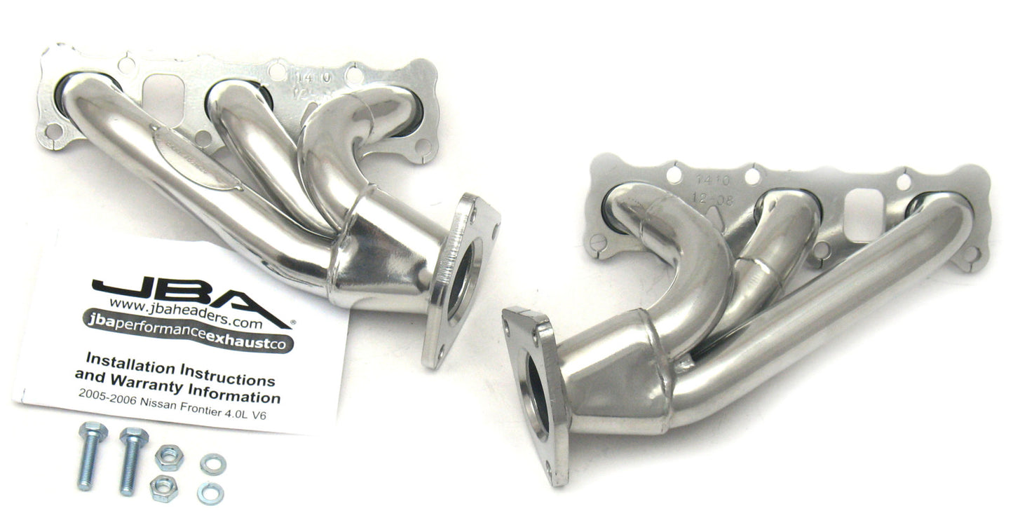 JBA Cat4Ward Headers for 04-19 Nissan 4.0L Silver Ctd. EPA & CARB legal in 50 states.