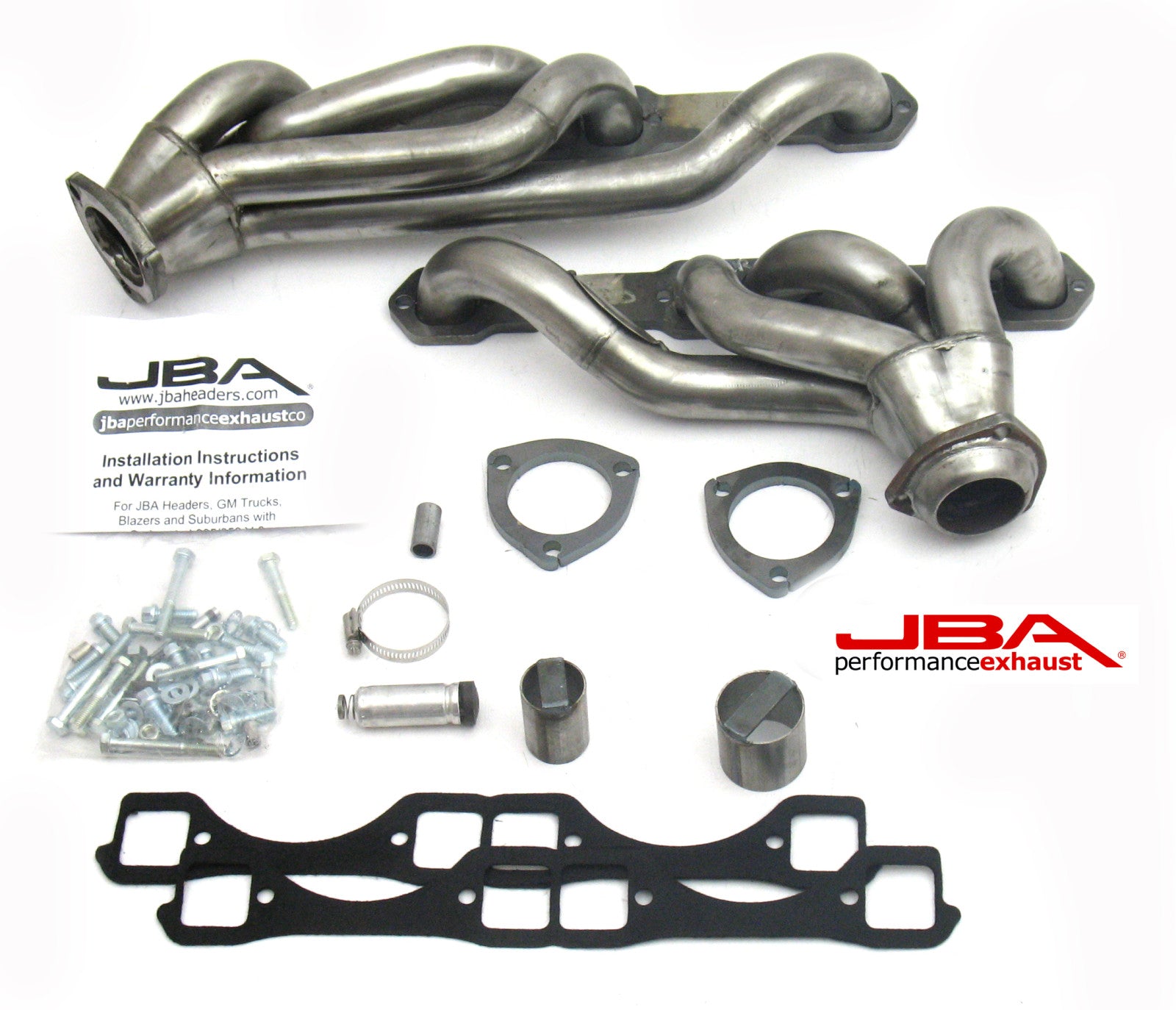 JBA Cat4Ward Headers for 65-86 GM Truck 265-400 Raw 409. EPA & CARB legal in 50 states.