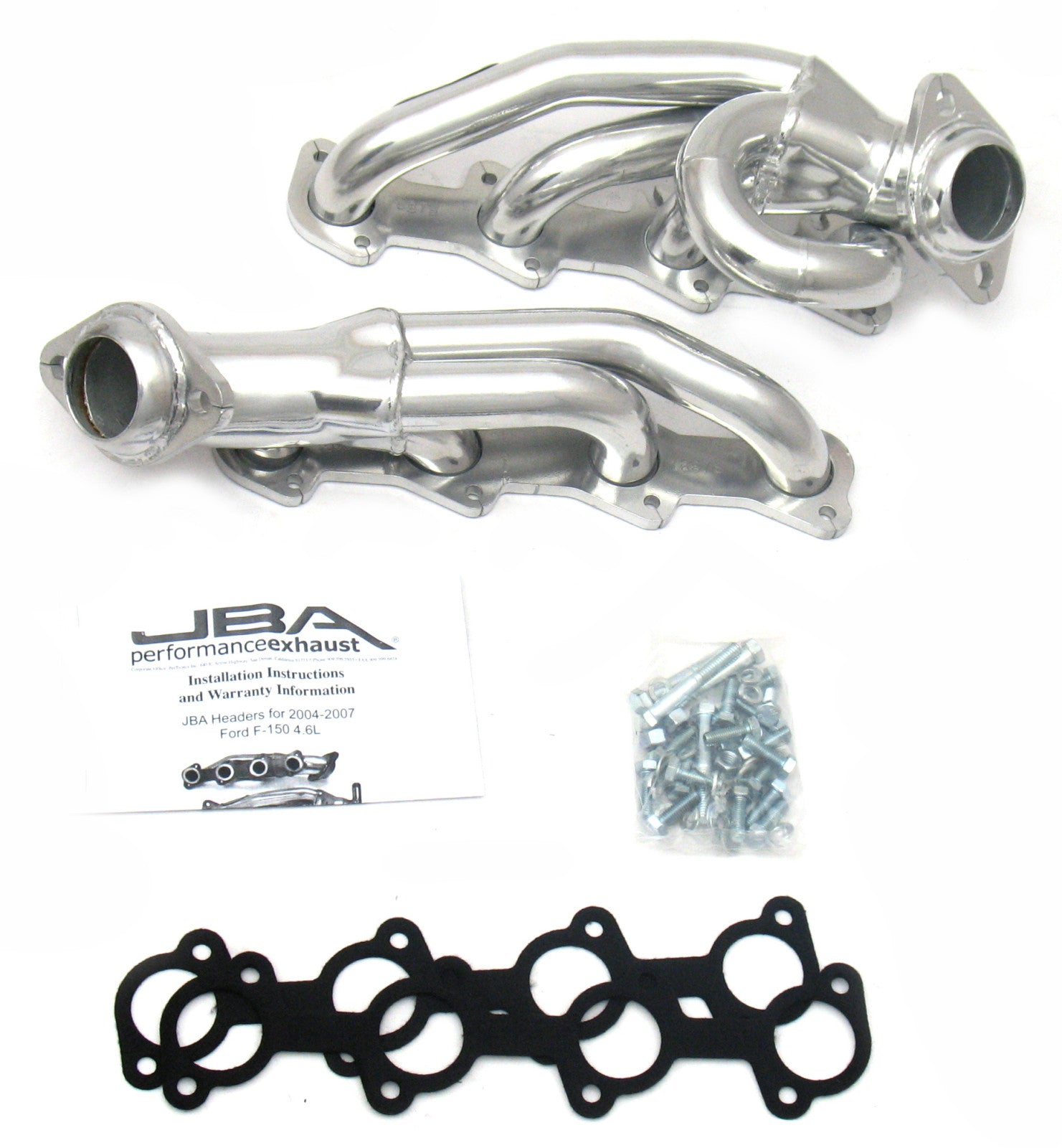 JBA Cat4Ward Headers for 04-10 F-150 4.6L Silver Ctd. EPA & CARB legal in 50 states.