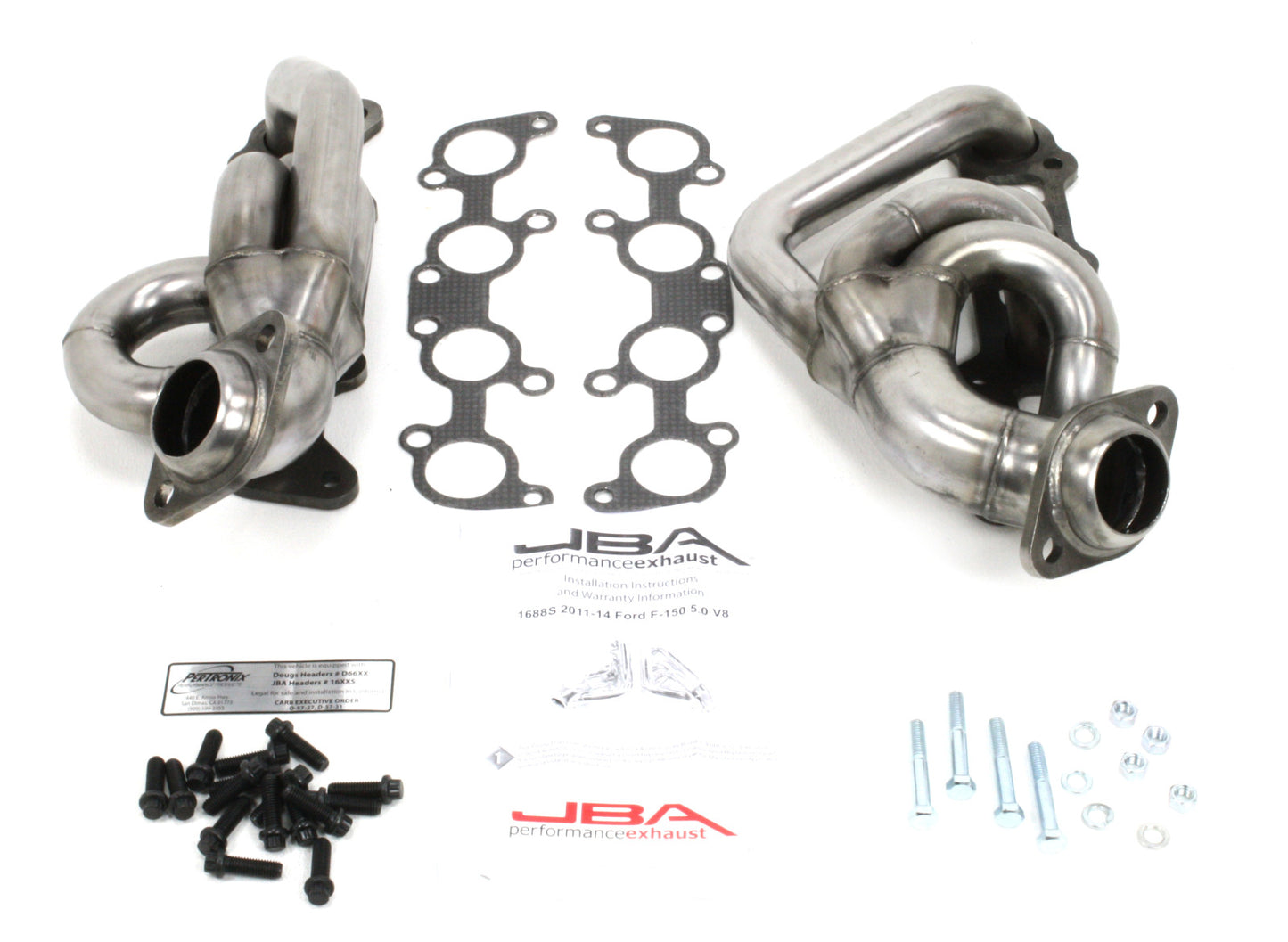 JBA Cat4Ward Headers for 11-14 F-150 5.0L Raw 409. EPA & CARB legal in 50 states.