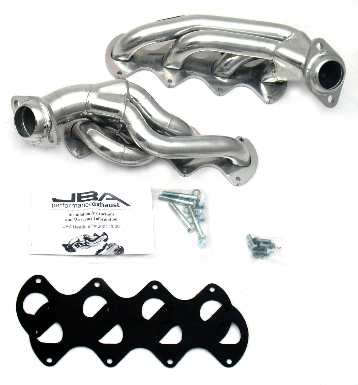 JBA Cat4Ward Headers for 04-10 F-150 5.4L Silver Ctd. EPA & CARB legal in 50 states.