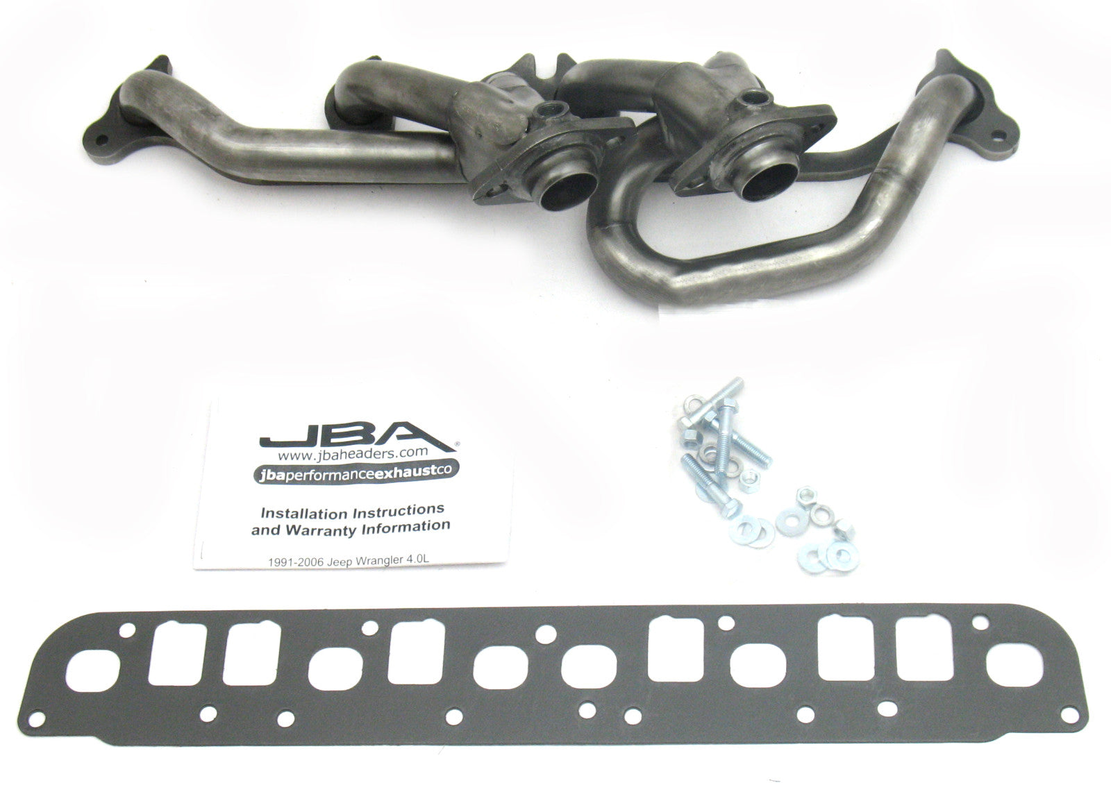 JBA Cat4Ward Headers for 00-06 JEEP 4.0L Raw 409. EPA & CARB legal in 50 states.