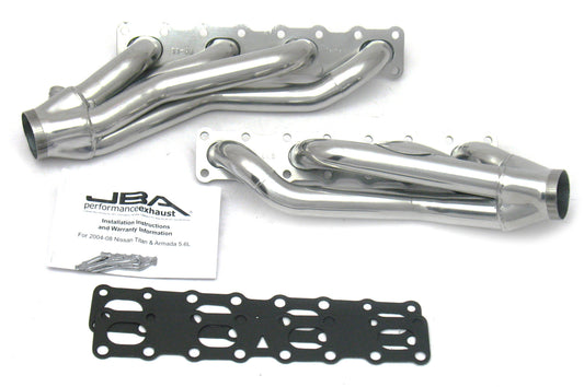 JBA Cat4Ward Headers for 04-15 Nissan 5.6L Silver Ctd. EPA & CARB legal in 50 states.