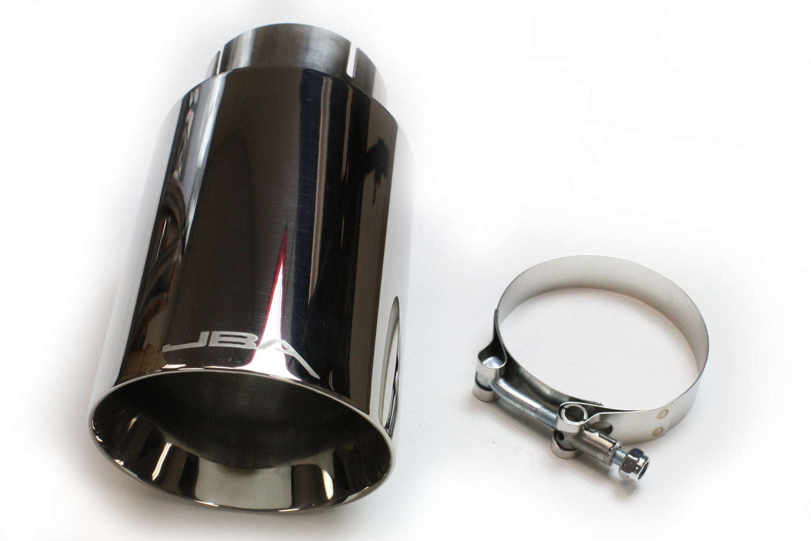 JBA Performance 2.5? x 4.5? x 8 1/4? Double Wall Polished S/S Chrome Tip