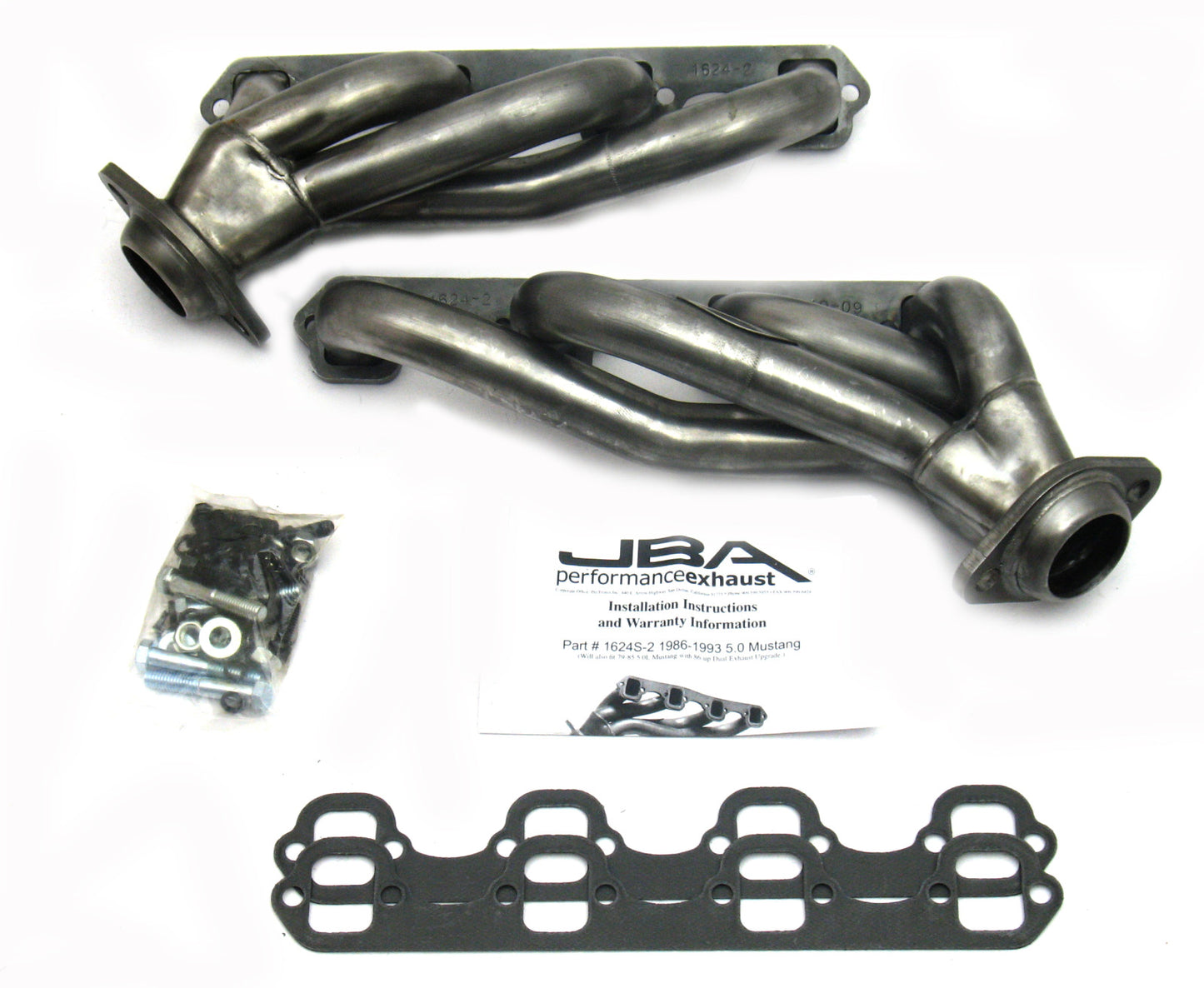 JBA Cat4Ward Headers for 86-93 Mustang 5.0L Raw 409. EPA & CARB legal in 50 states.