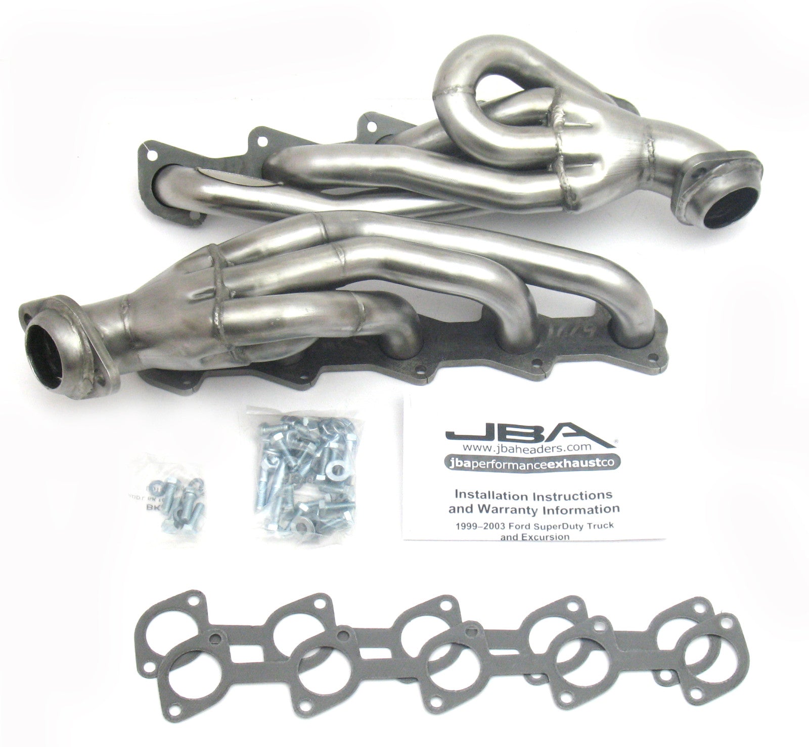 JBA Cat4Ward Headers for 99-04 Ford Truck 6.8L Raw 409. EPA & CARB legal in 50 states.