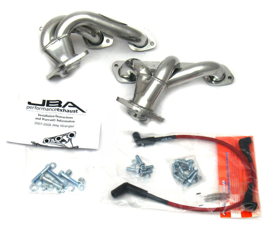 JBA Cat4Ward Headers for 07-11 JEEP 3.8L Silver Ctd. EPA & CARB legal in 50 states.