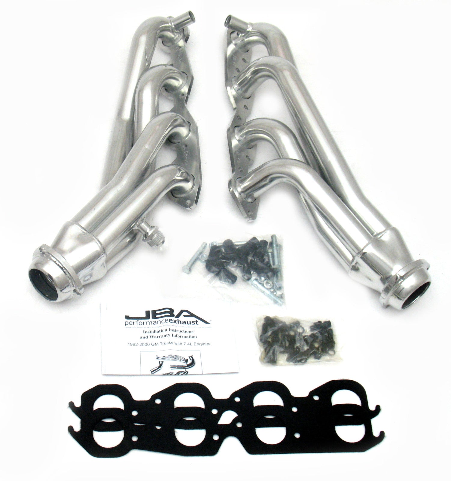 JBA Cat4Ward Headers for 96-00 GM Truck 7.4L Silver Ctd. EPA & CARB legal in 50 states.