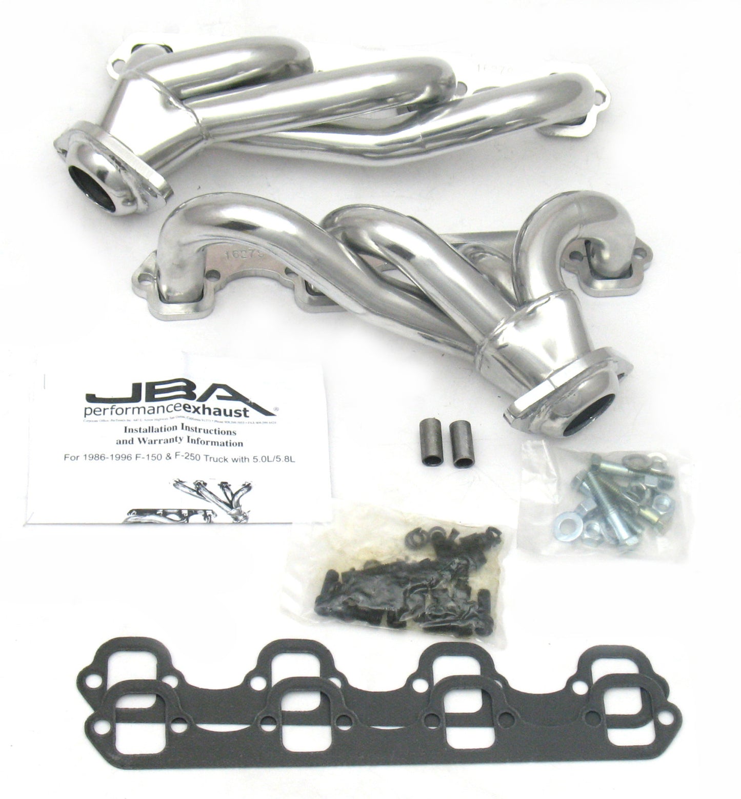 JBA Cat4Ward Headers for 87-95 F-150 5.0L Silver Ctd. EPA & CARB legal in 50 states.