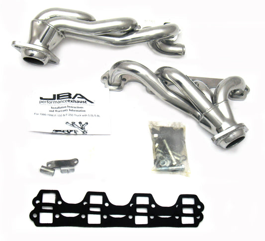 JBA Cat4Ward Headers for 87-96 F-150 5.8L Silver Ctd. EPA & CARB legal in 50 states.