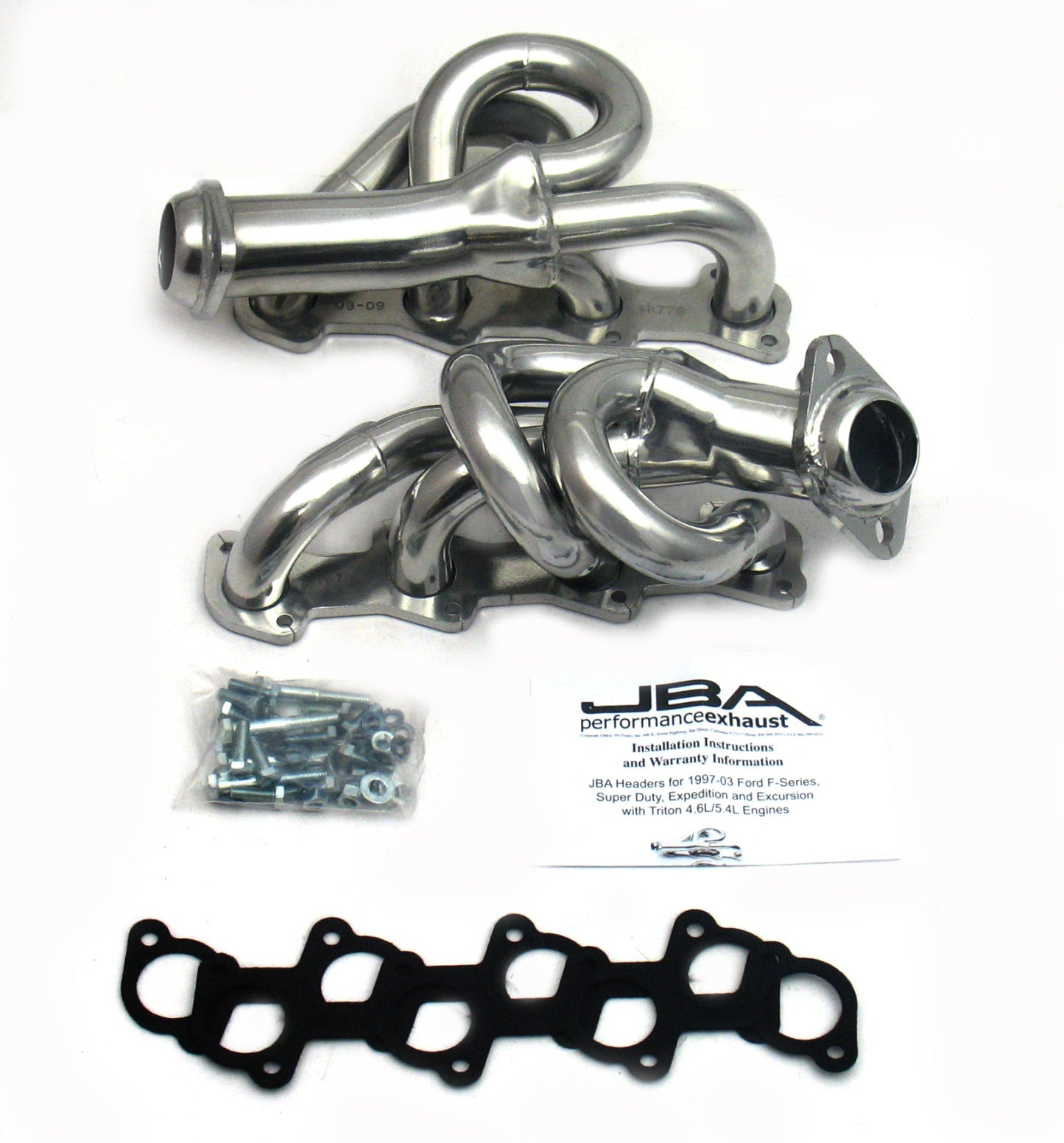 JBA Cat4Ward Headers for 97-03 F-150 4.6L Silver Ctd. EPA & CARB legal in 50 states.