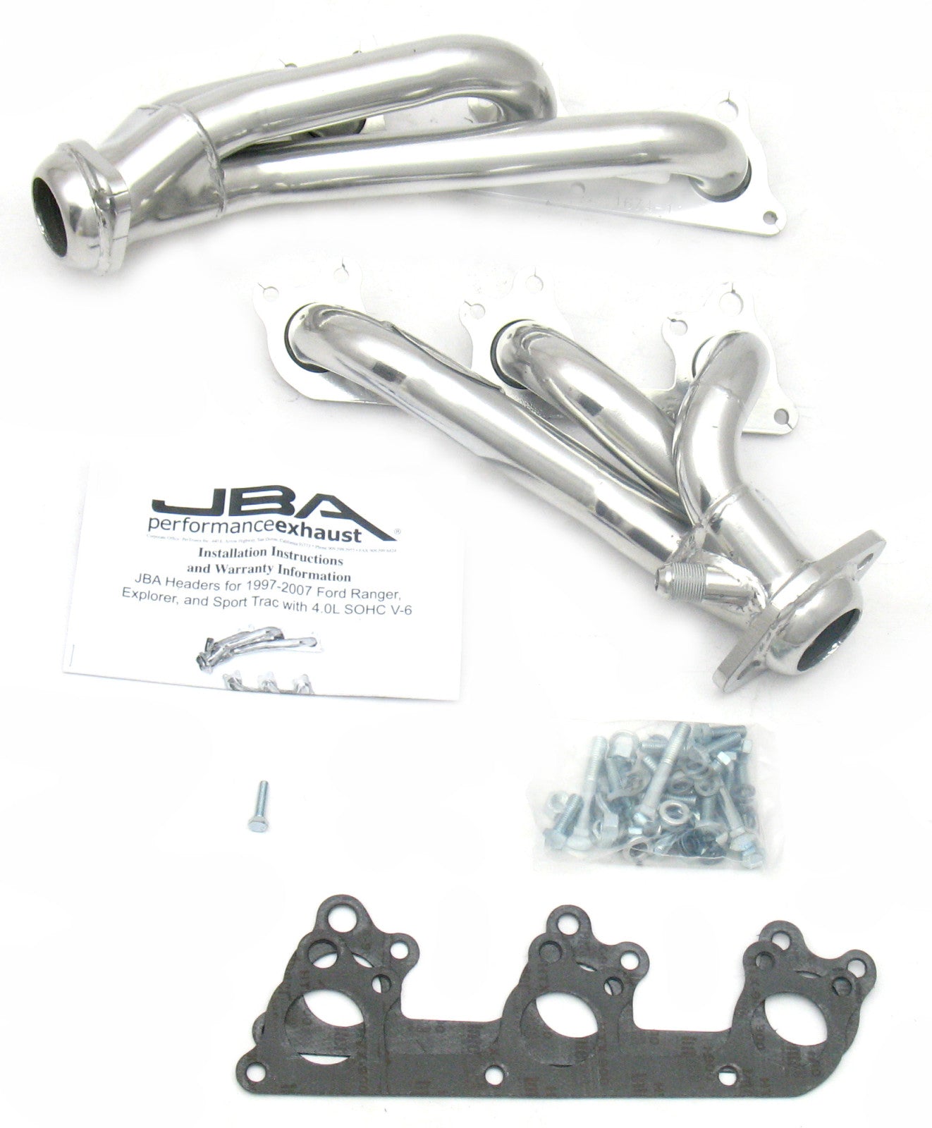 JBA Cat4Ward Headers for 97-11 Ranger 4.0L Silver Ctd. EPA & CARB legal in 50 states.