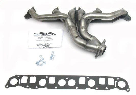 JBA Cat4Ward Headers for 91-99 JEEP 4.0L Raw 409. EPA & CARB legal in 50 states.