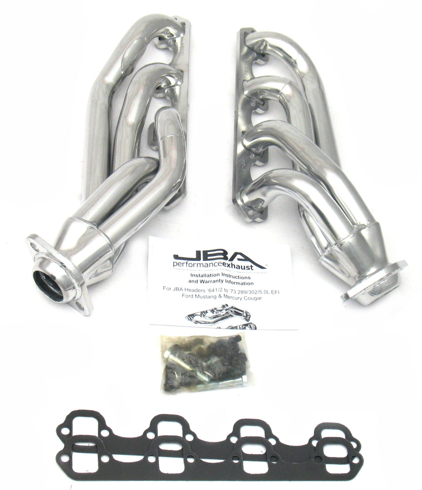 JBA Performance 65-73 Mustang Mid Length 260-302 Silver Ctd