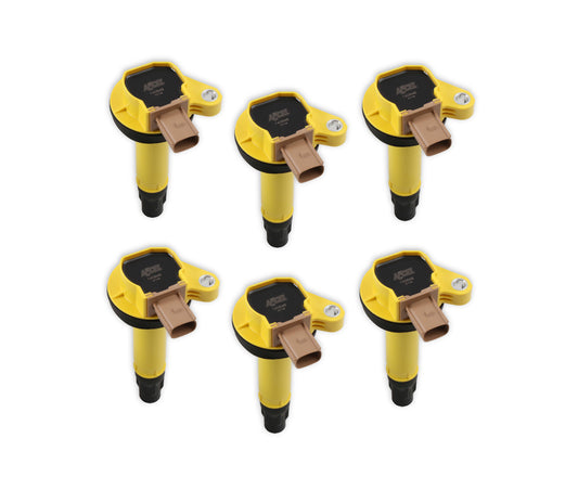 ACCEL Ignition Coil - SuperCoil - 2010-2016 Ford EcoBoost 3.5L V6 - Yellow - 6-Pack (3-Pin)