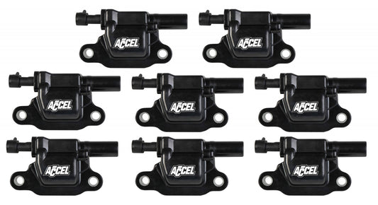 ACCEL Gen V GM Coils, 2014 and Up, Black, Square - 8 Pack